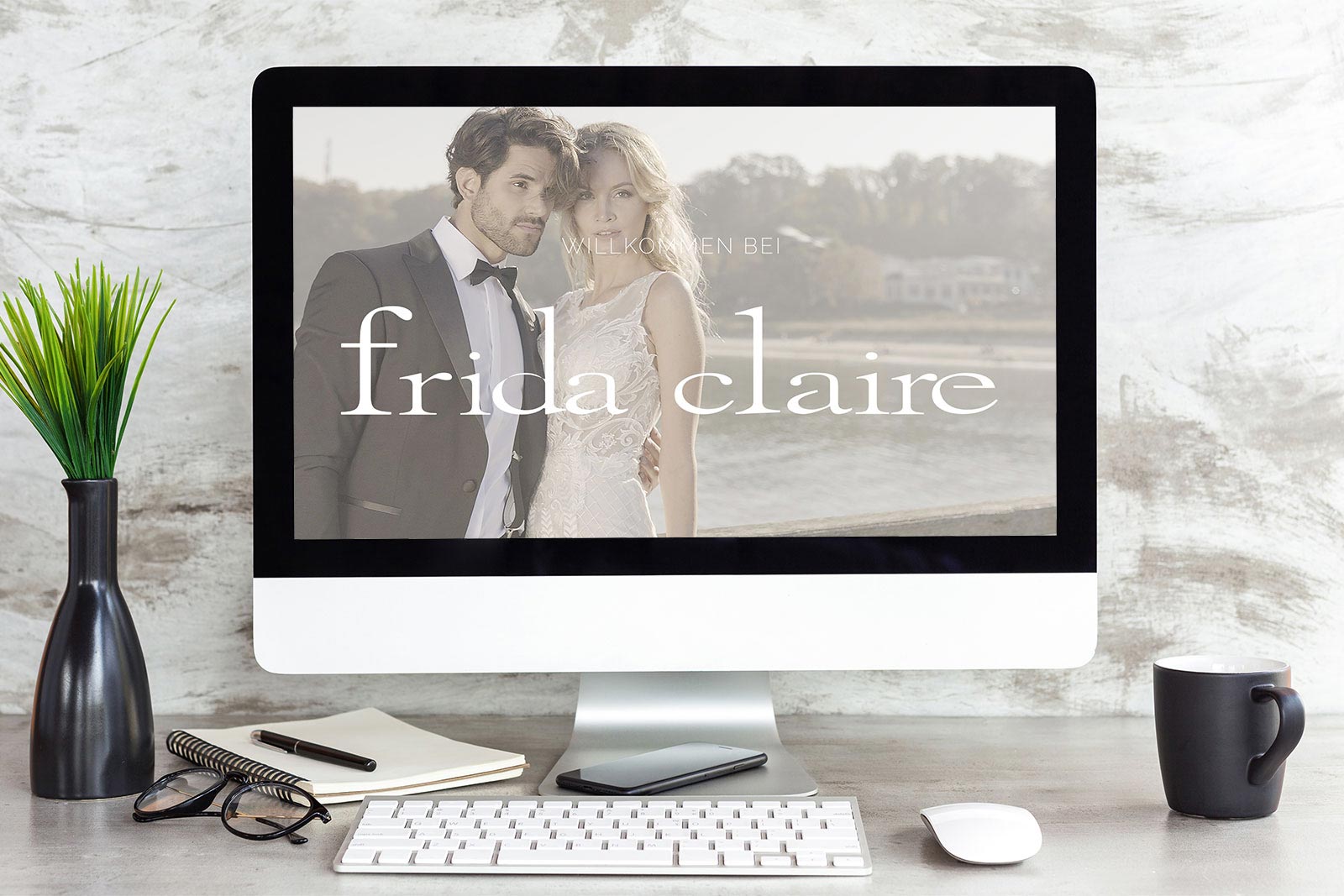 Site web pour les détaillants allemands de mode nuptiale, start-up B2B de la marque allemande Freida Claire.